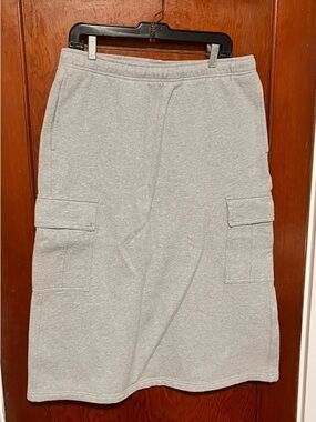 Aritzia Tna Cozy Fleece Mega Cargo Maxi Skirt